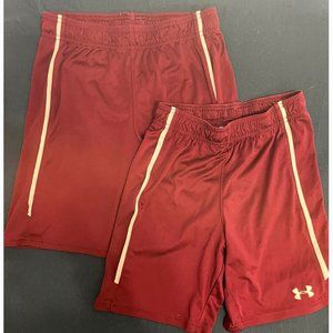 Soccer Shorts: 2 Pairs of Burgundy, Girl's Large